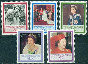 Питкерн, 1986, 60 лет Елизаветы II, 4 марки